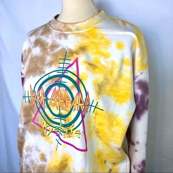 DEF LEPPARD HYSTERIA TIE DYE SWEATSHIRT NWT - Picture 2 of 8